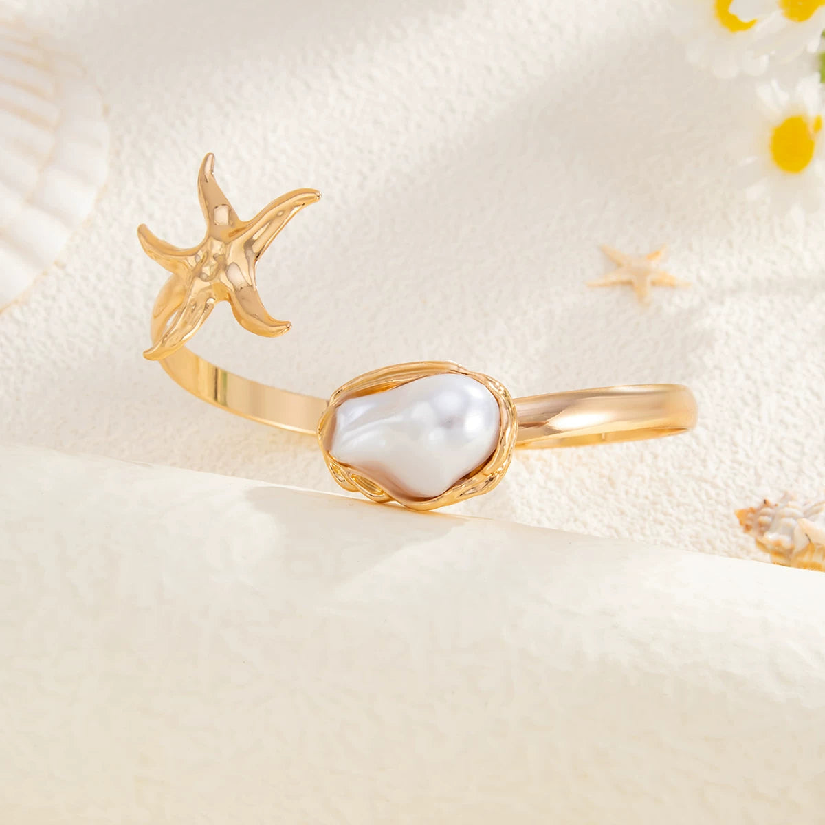 Missy Jewelry - Kyli Starfish Pearl Armlet Cuff