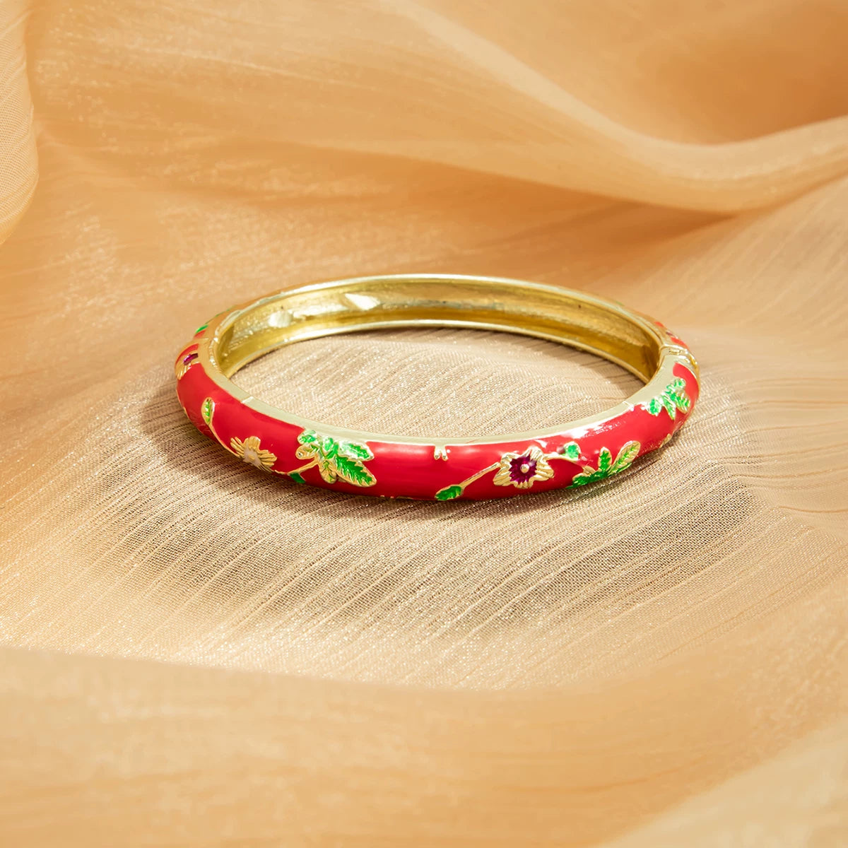 Missy Jewelry - Kynlie Floral Enamel Stacking Bangle