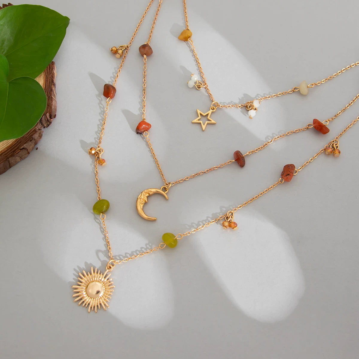 Missy Jewelry - Lexy Celestial Layered Stone Necklace
