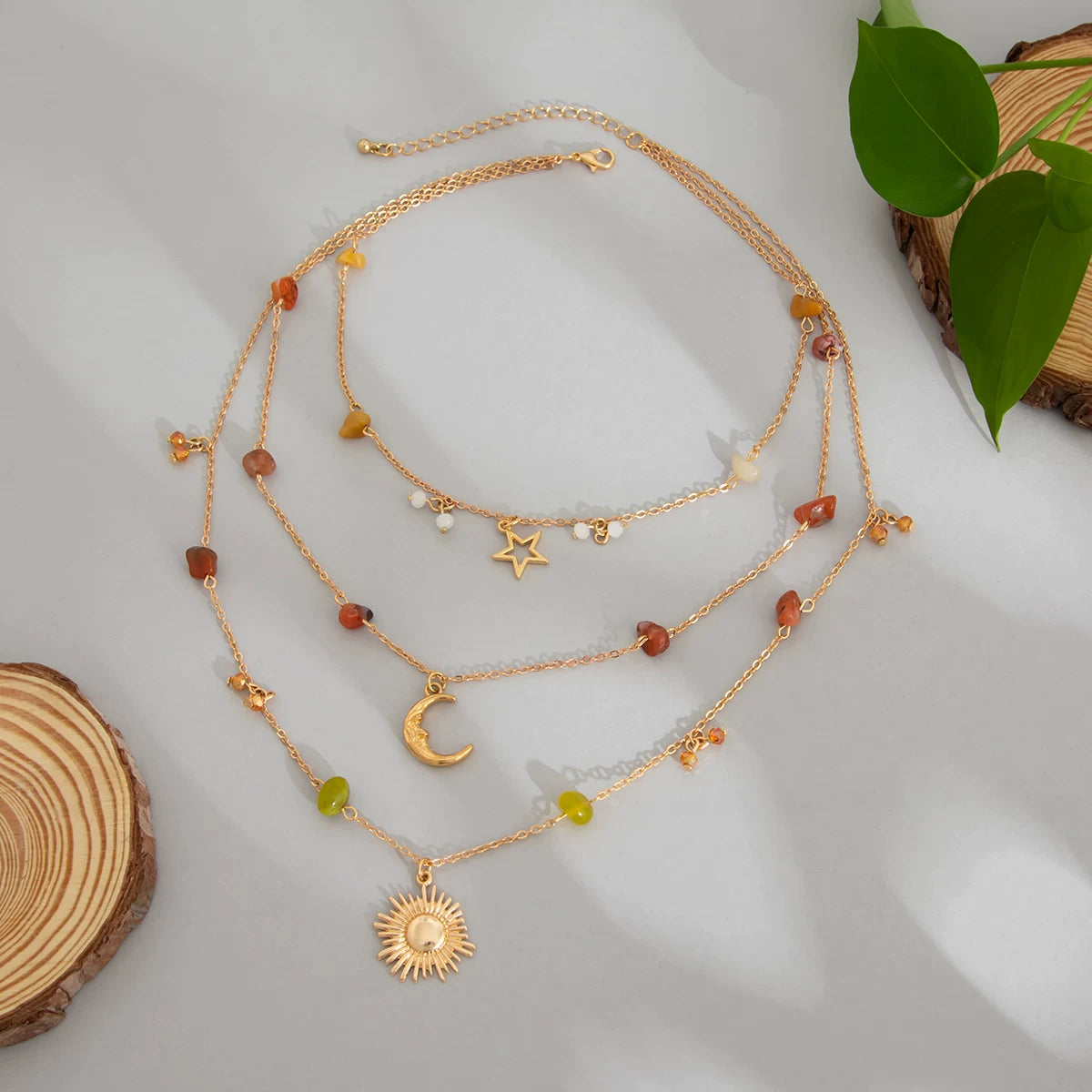 Missy Jewelry - Lexy Celestial Layered Stone Necklace