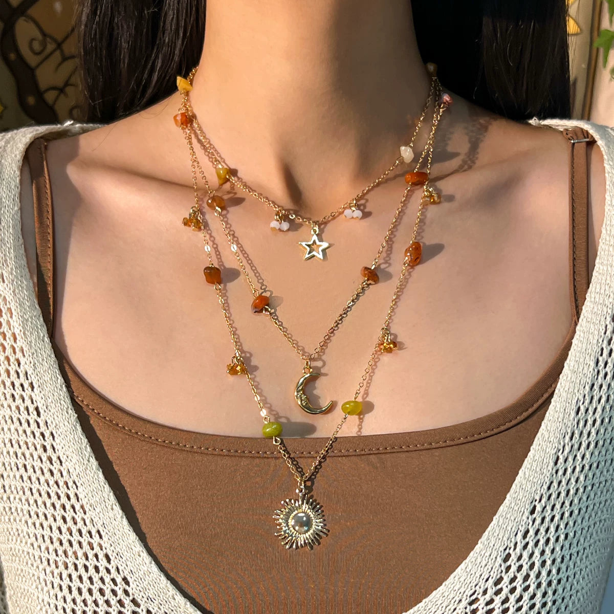 Missy Jewelry - Lexy Celestial Layered Stone Necklace