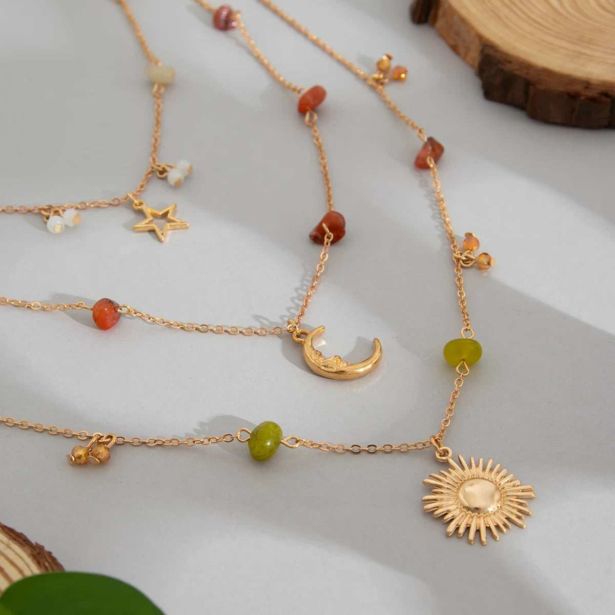 Missy Jewelry - Lexy Celestial Layered Stone Necklace