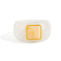 Missy Jewelry - Liana Retro Chunky Resin Bangle - White Color