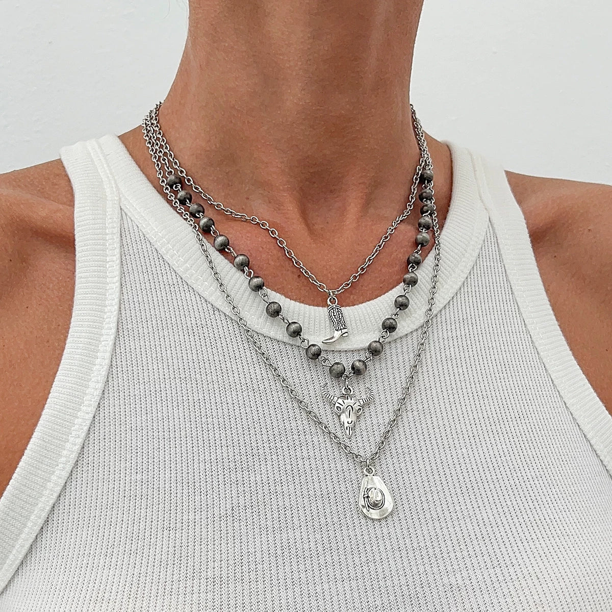 Missy Jewelry - Lilyanne Western Motif Layered Necklace