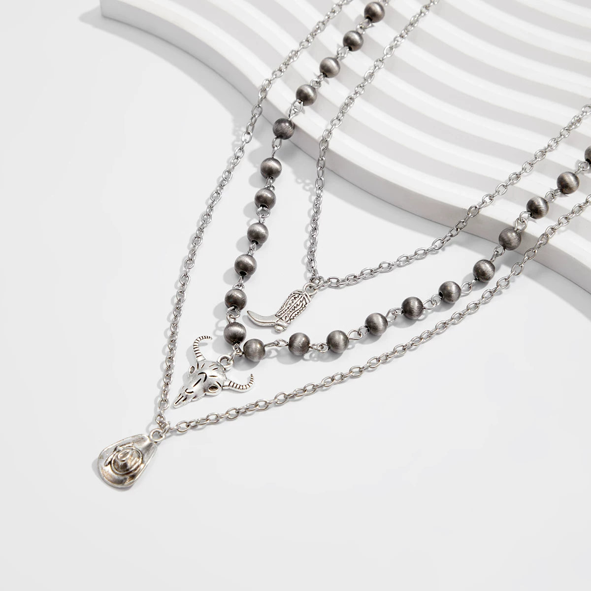 Missy Jewelry - Lilyanne Western Motif Layered Necklace