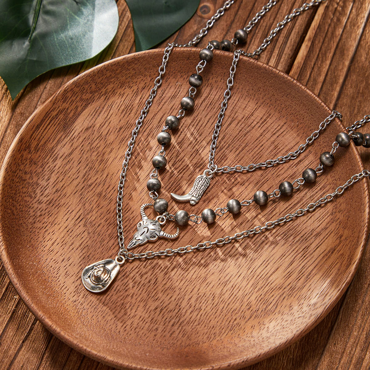 Missy Jewelry - Lilyanne Western Motif Layered Necklace
