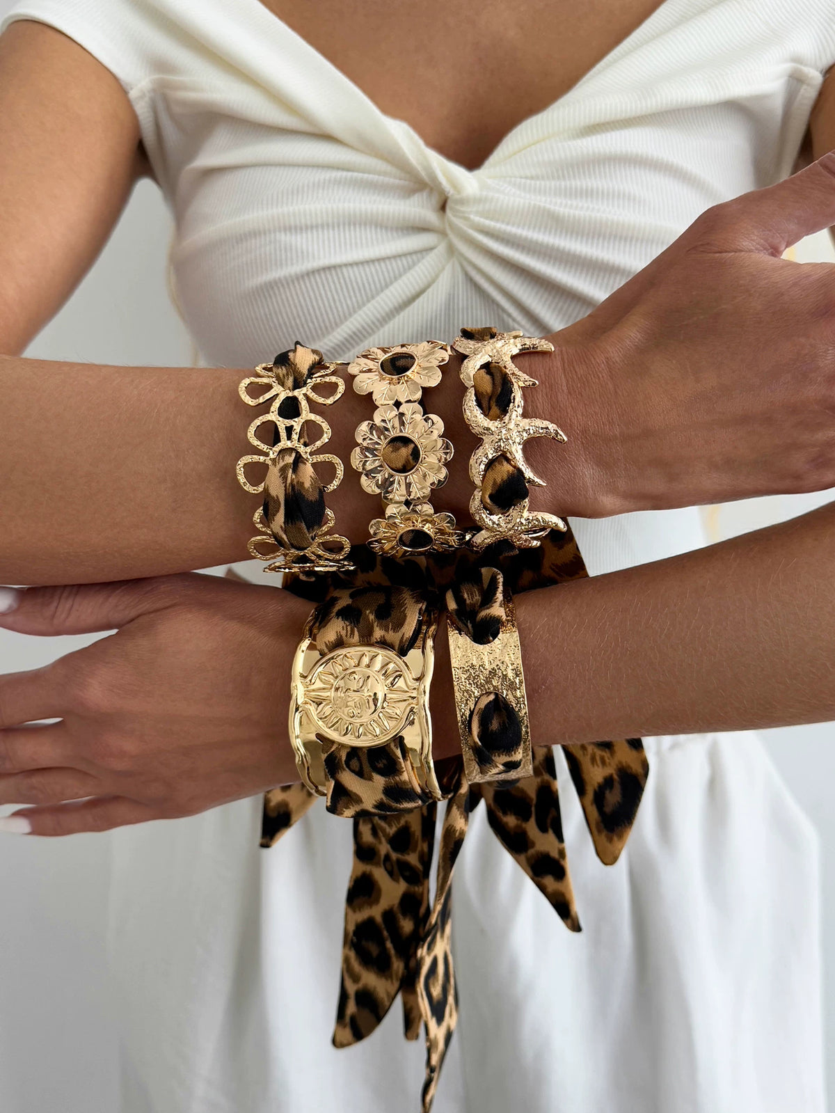 Missy Jewelry - Lilyth Leopard Scarf Cuff Bracelet