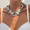 Missy Jewelry - Lucinda Textured Petal Statement Necklace