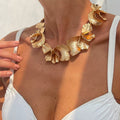 Missy Jewelry - Lucinda Textured Petal Statement Necklace
