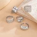 Missy Jewelry - Maddie 5-Piece Textured Ring Set
