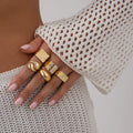 Missy Jewelry - Maddie 5-Piece Textured Ring Set