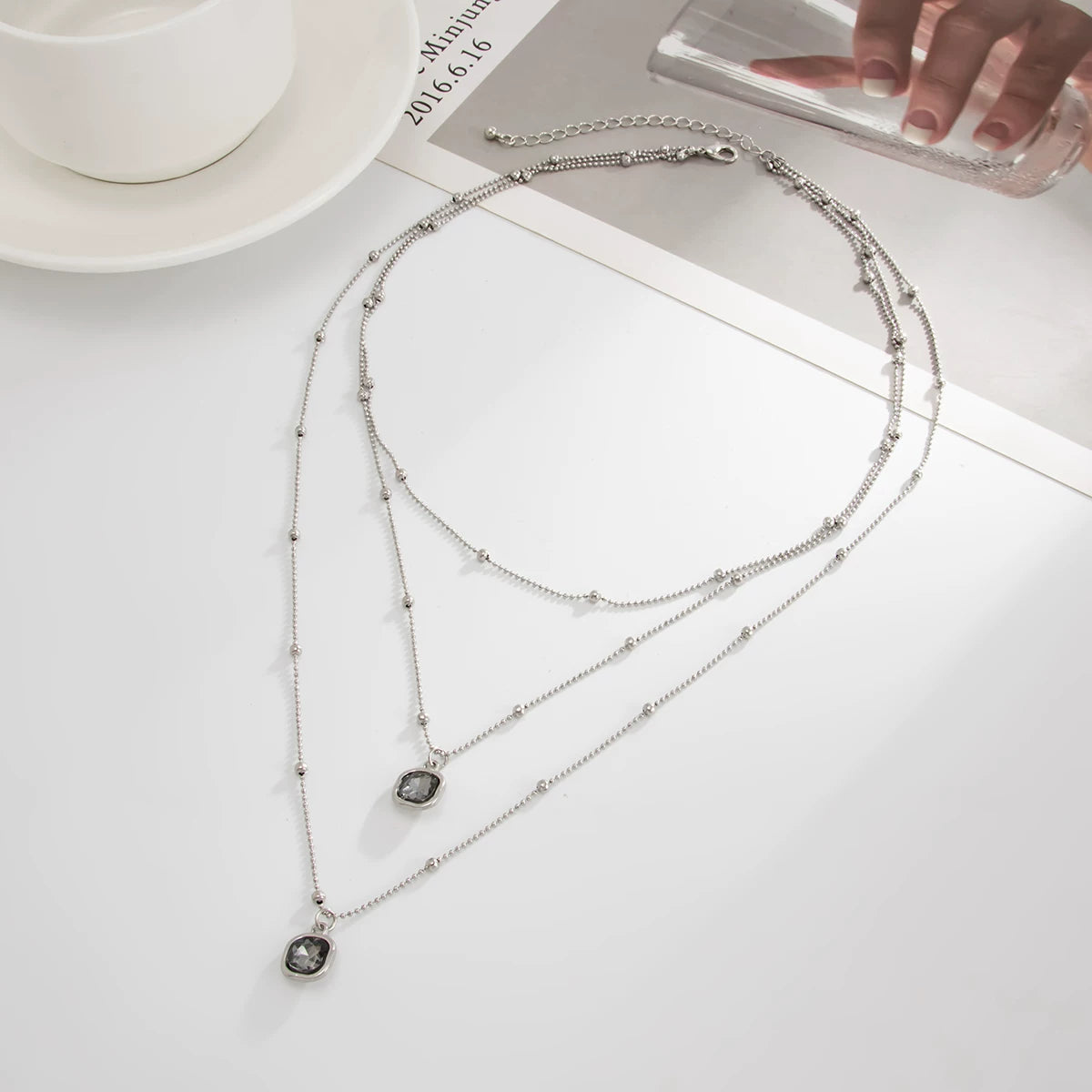 Missy Jewelry - Maryama Triple Layered Pendant Necklace