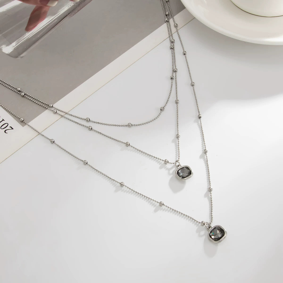 Missy Jewelry - Maryama Triple Layered Pendant Necklace