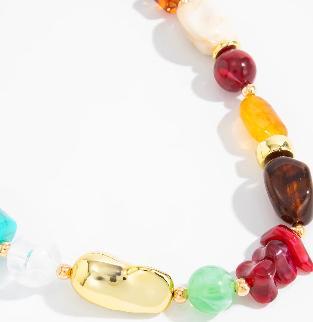 Missy Jewelry - Maycee Colorful Resin Beaded Necklace