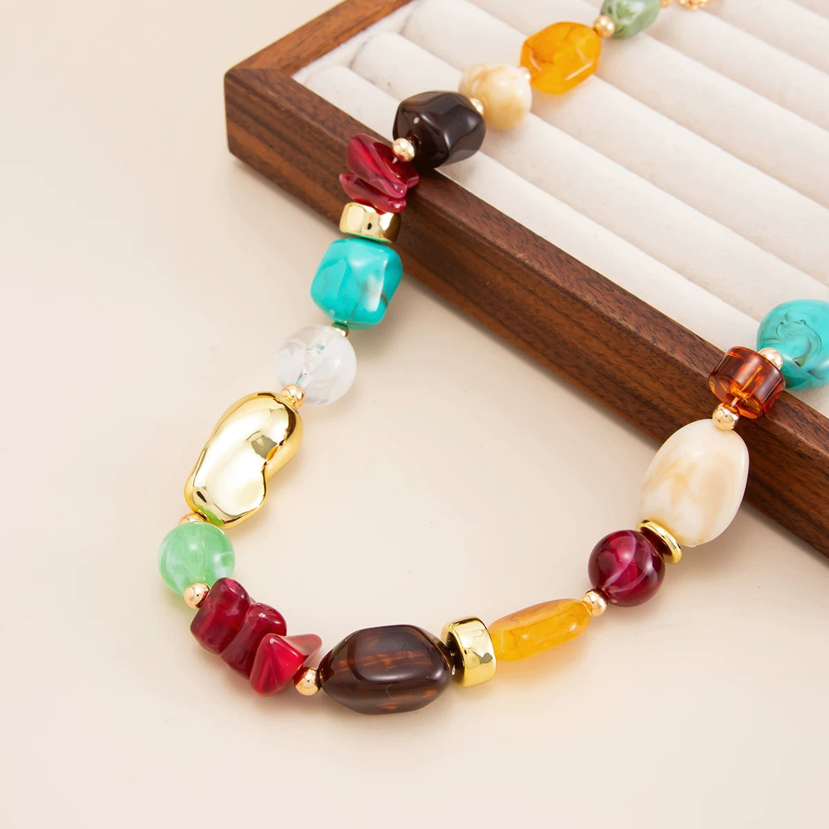 Missy Jewelry - Maycee Colorful Resin Beaded Necklace