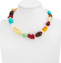 Missy Jewelry - Maycee Colorful Resin Beaded Necklace - Gold Color