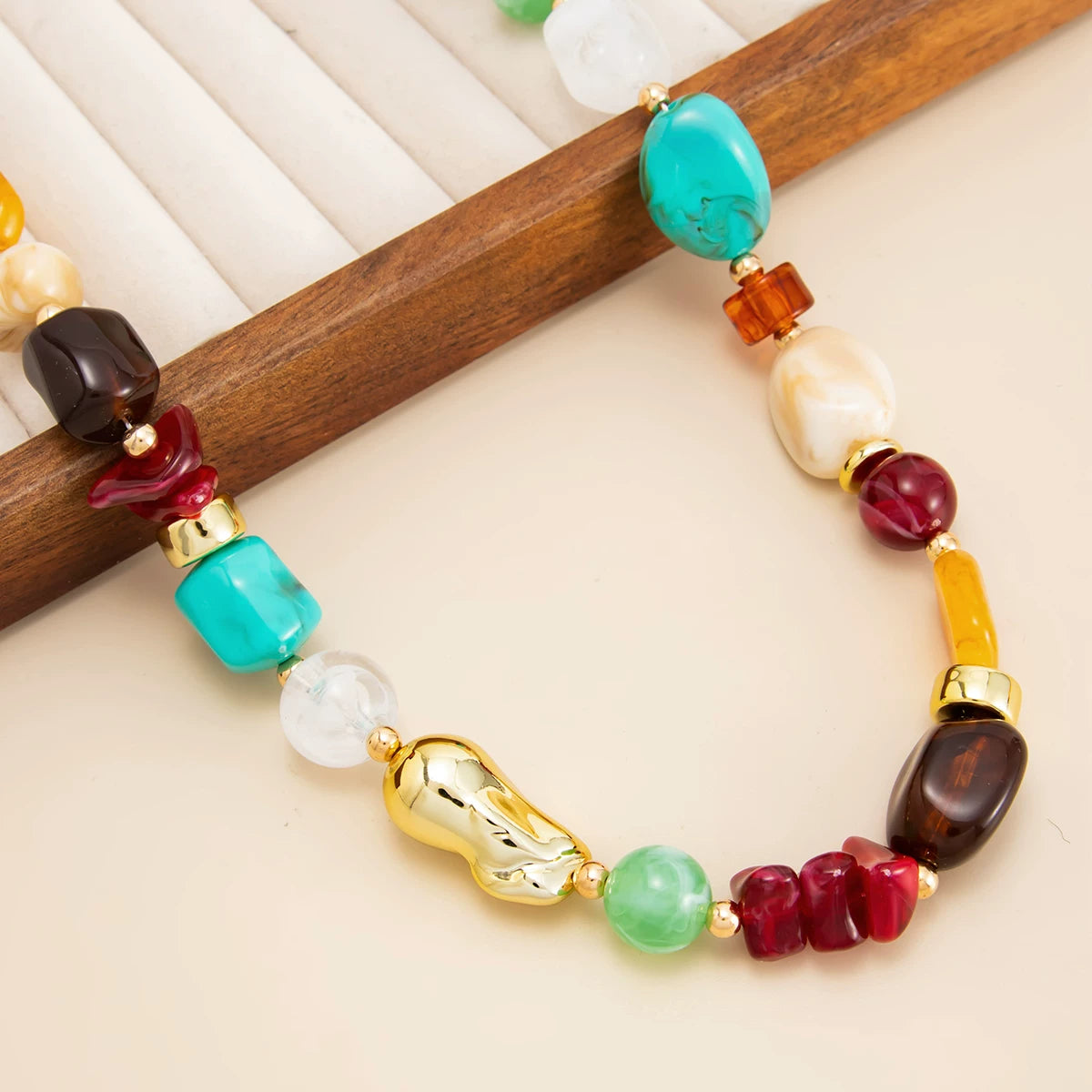 Missy Jewelry - Maycee Colorful Resin Beaded Necklace