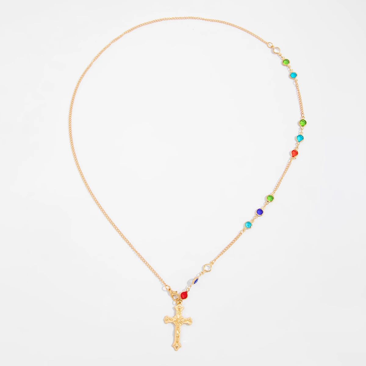 Missy Jewelry - Mayte Crystal Cross Back Chain