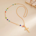 Missy Jewelry - Mayte Crystal Cross Back Chain