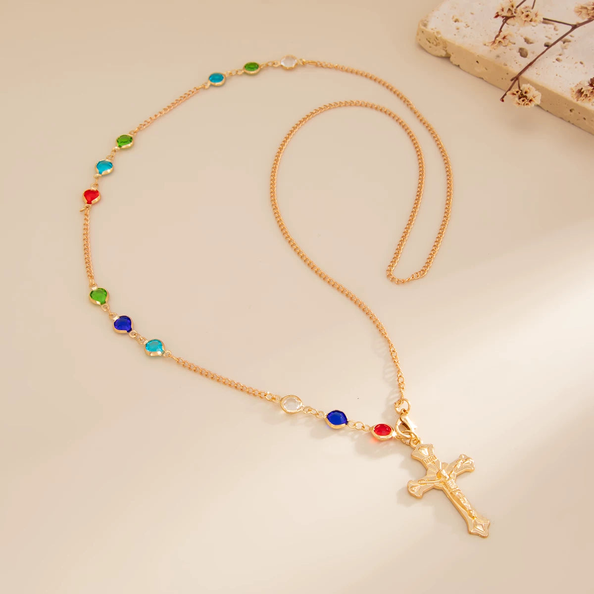 Missy Jewelry - Mayte Crystal Cross Back Chain
