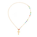 Missy Jewelry - Mayte Crystal Cross Back Chain - Gold Color