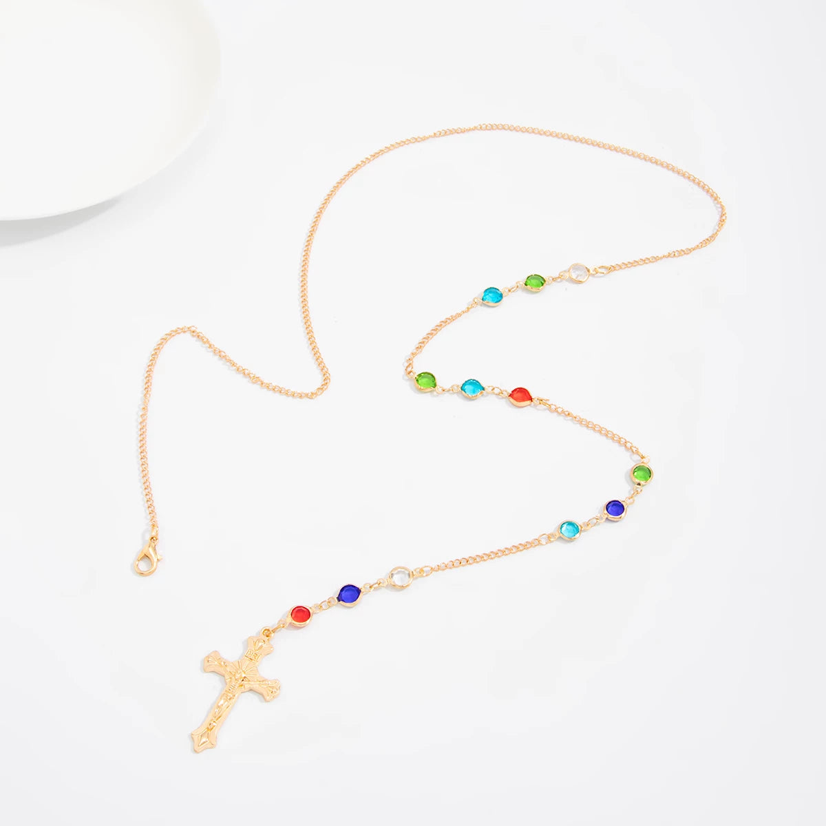 Missy Jewelry - Mayte Crystal Cross Back Chain