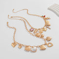Missy Jewelry - Meryem Heart Charm Layered Necklace