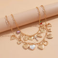 Missy Jewelry - Meryem Heart Charm Layered Necklace