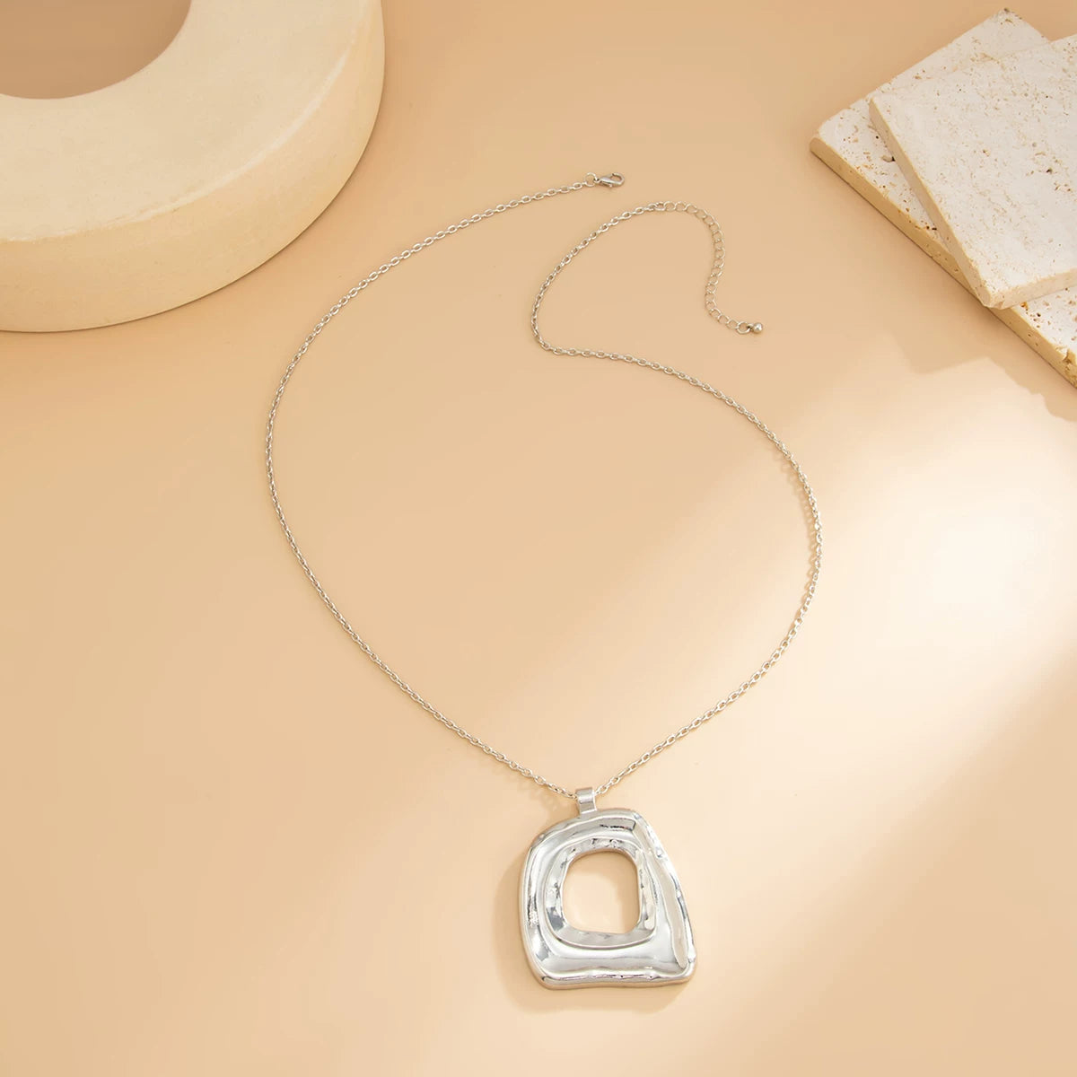 Missy Jewelry - Morgan Irregular Square Pendant Necklace