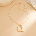 Missy Jewelry - Morgan Irregular Square Pendant Necklace