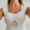 Missy Jewelry - Morgan Irregular Square Pendant Necklace