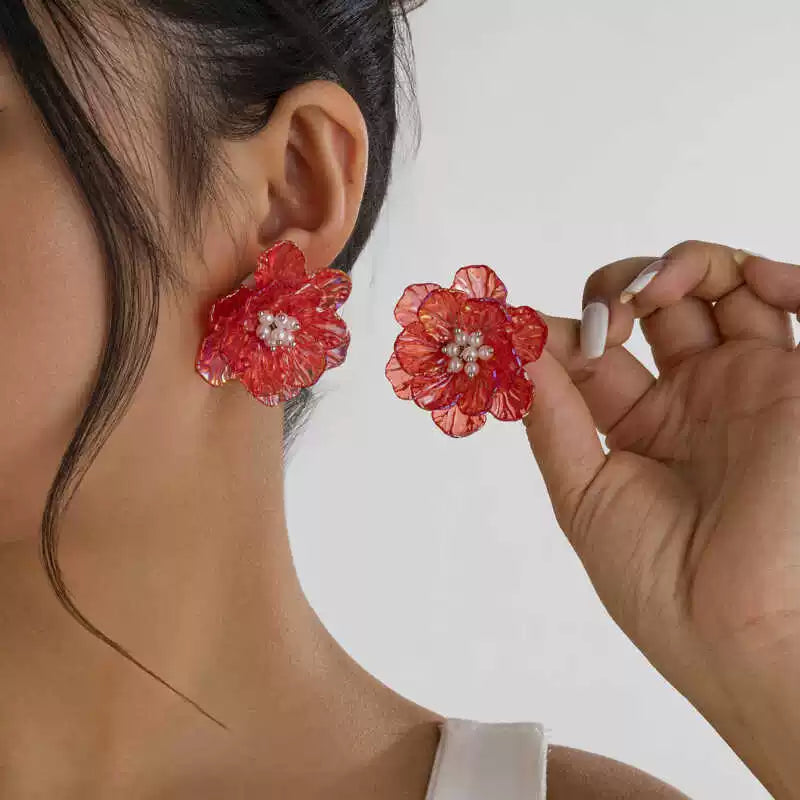 Missy Jewelry - Neema Floral Acrylic Stud Earrings