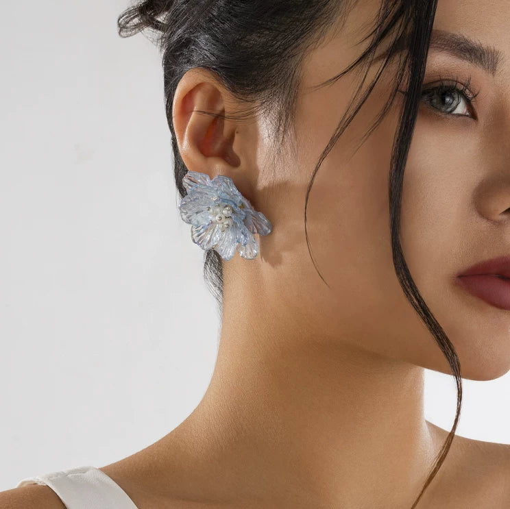Missy Jewelry - Neema Floral Acrylic Stud Earrings