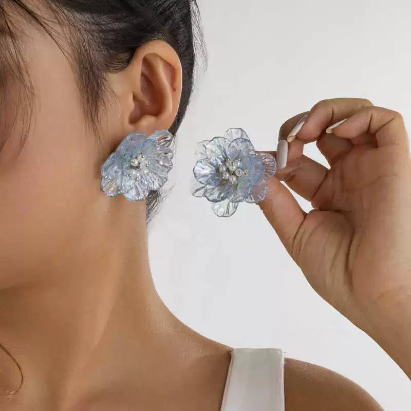 Missy Jewelry - Neema Floral Acrylic Stud Earrings
