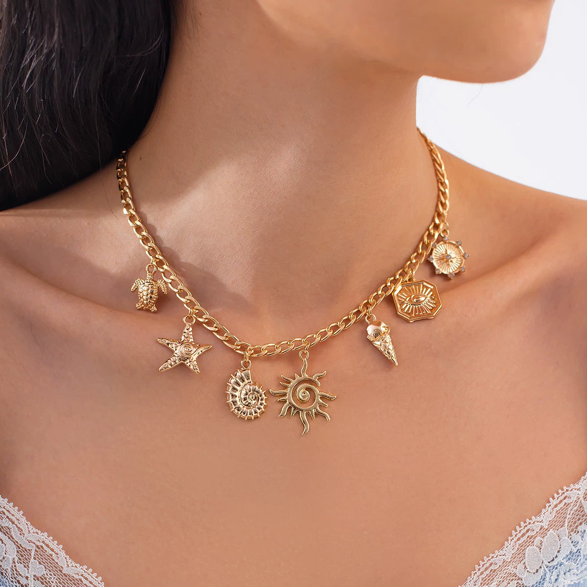 Missy Jewelry - Raquel Seaside Charm Statement Necklace
