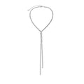 Missy Jewelry - Romy Woven Snake Chain Necklace - Silver Color