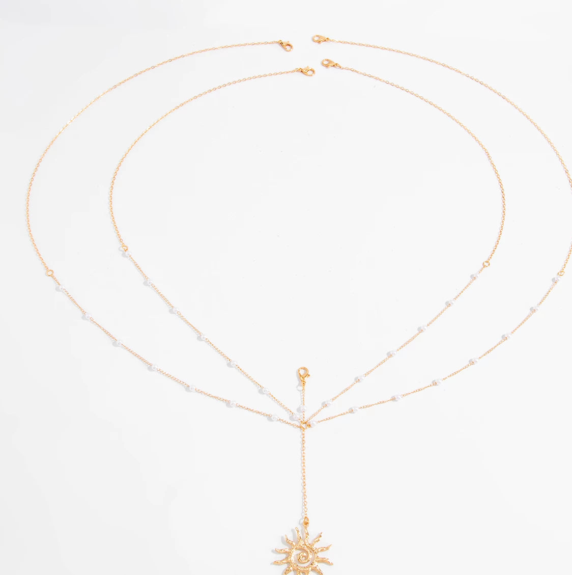 Missy Jewelry - Rynlee Pearl Flower Body Chain