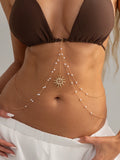 Missy Jewelry - Rynlee Pearl Flower Body Chain