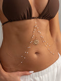 Missy Jewelry - Rynlee Pearl Flower Body Chain