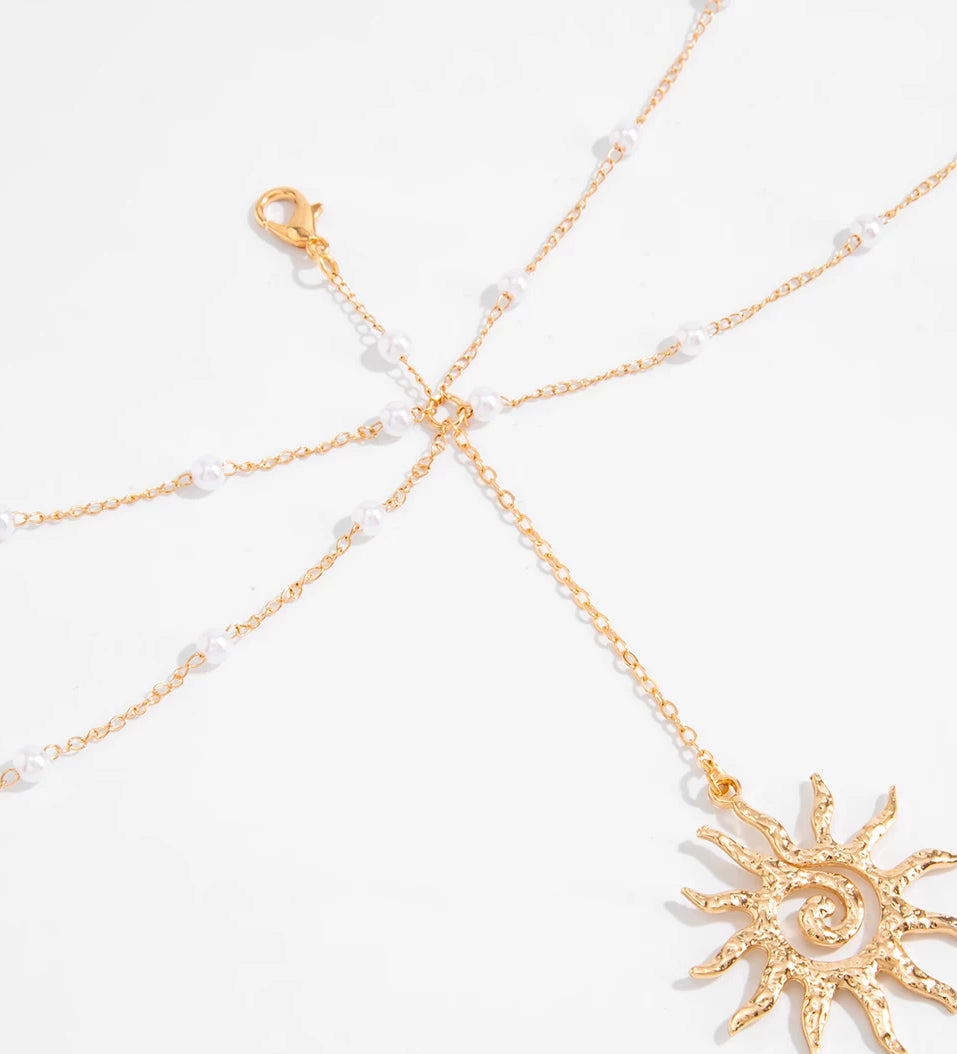 Missy Jewelry - Rynlee Pearl Flower Body Chain