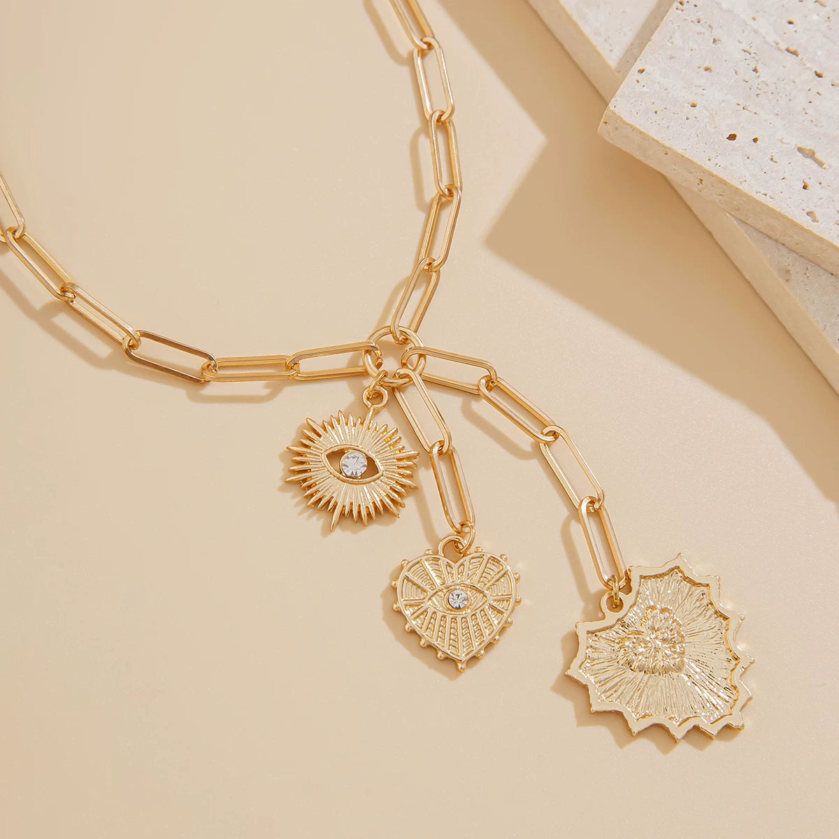 Missy Jewelry - Serena Celestial Heart Pendant Necklace