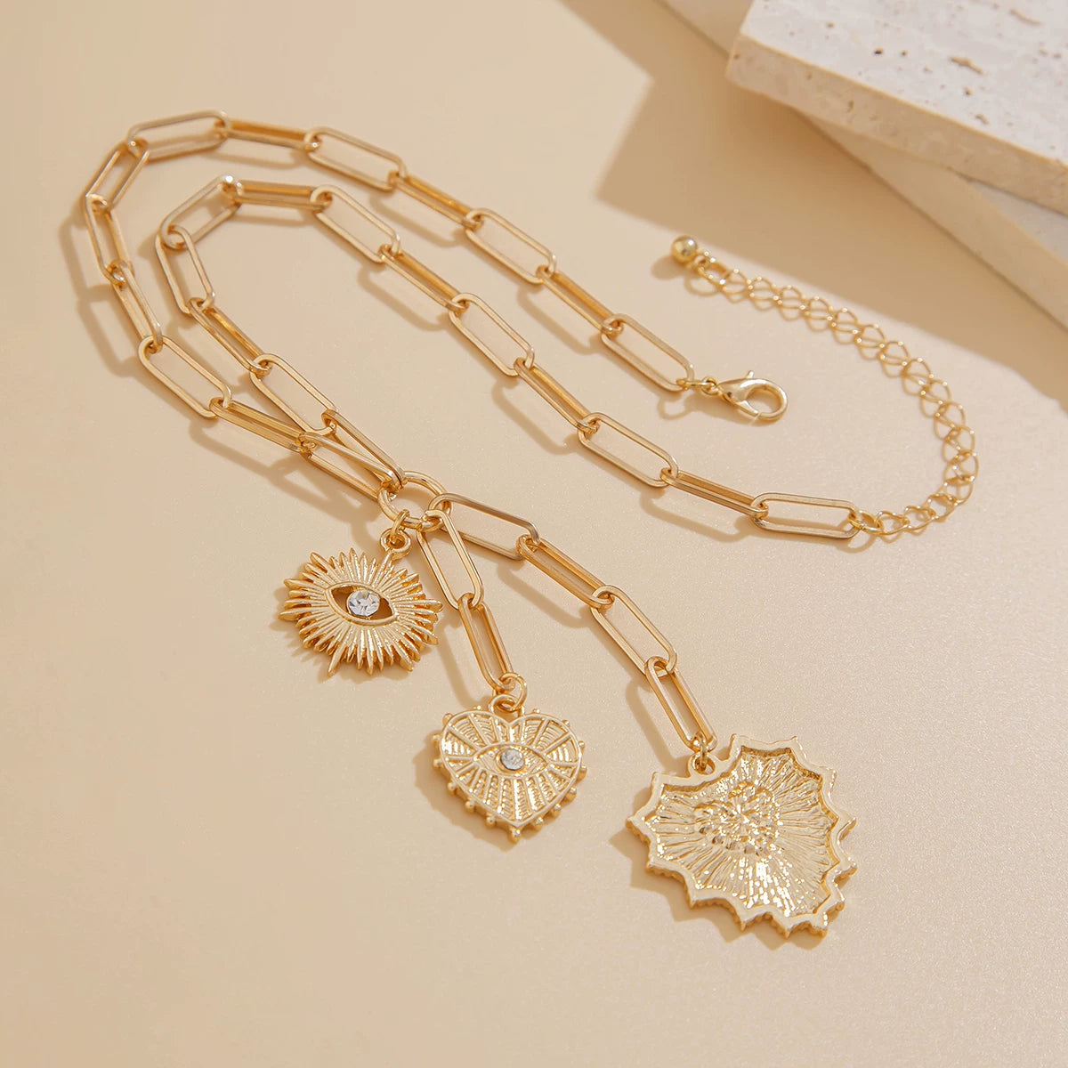 Missy Jewelry - Serena Celestial Heart Pendant Necklace
