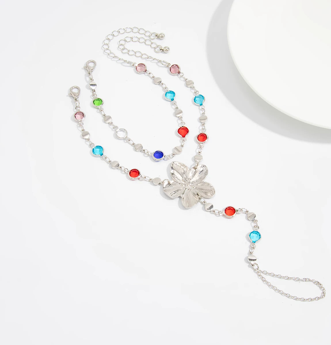 Missy Jewelry - Serena Flower Layered Necklace Set