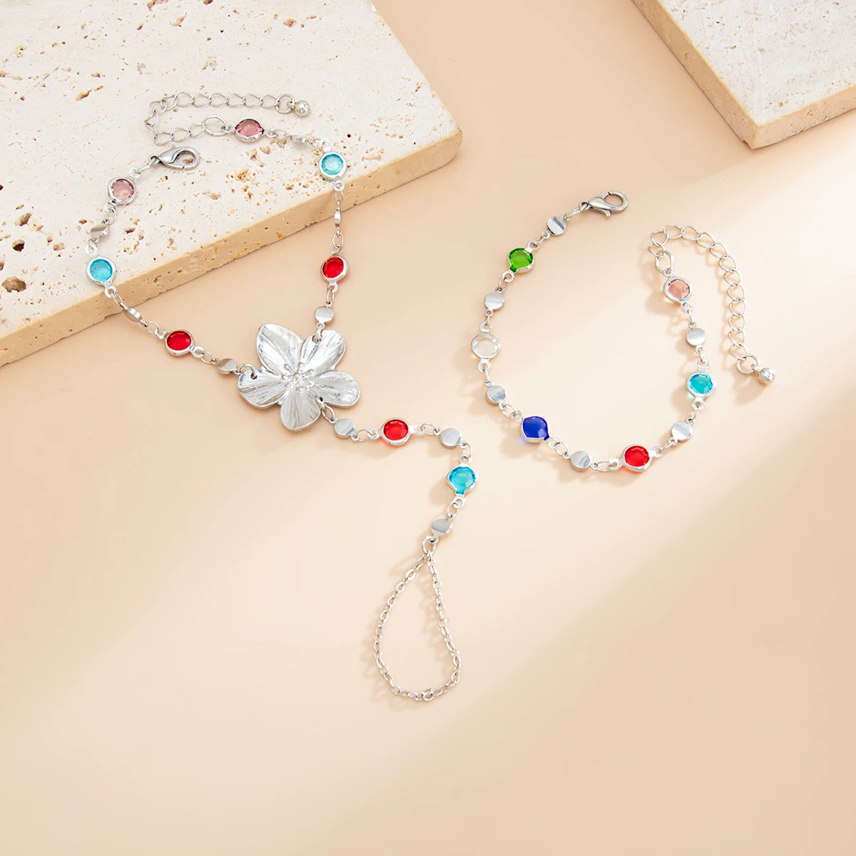 Missy Jewelry - Serena Flower Layered Necklace Set
