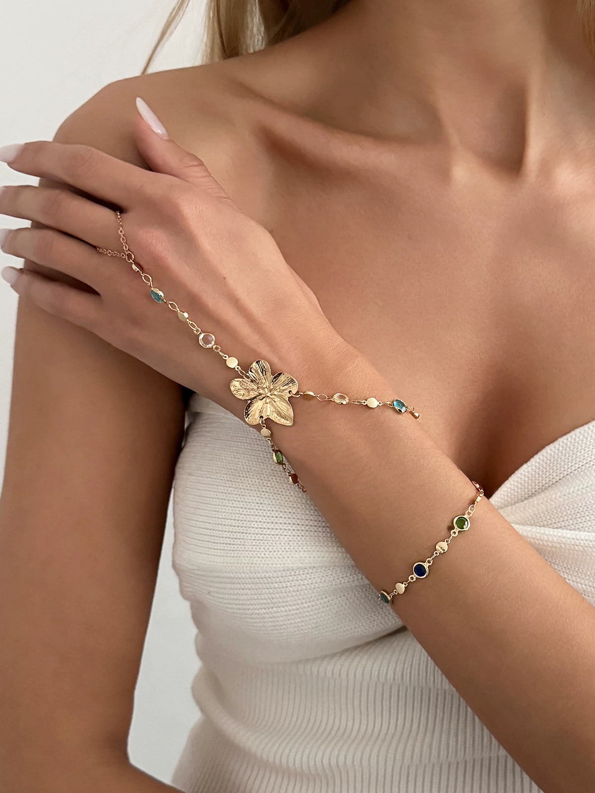 Missy Jewelry - Serena Flower Layered Necklace Set