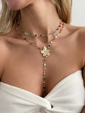 Missy Jewelry - Serena Flower Layered Necklace Set