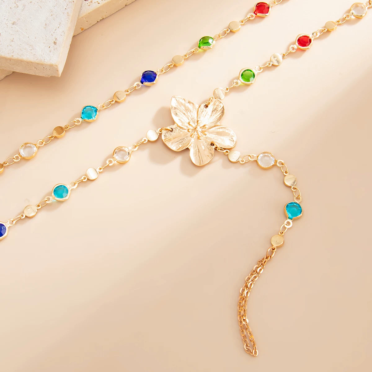 Missy Jewelry - Serena Flower Layered Necklace Set