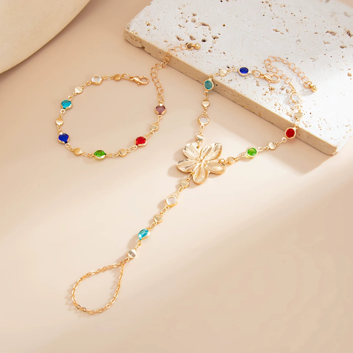 Missy Jewelry - Serena Flower Layered Necklace Set