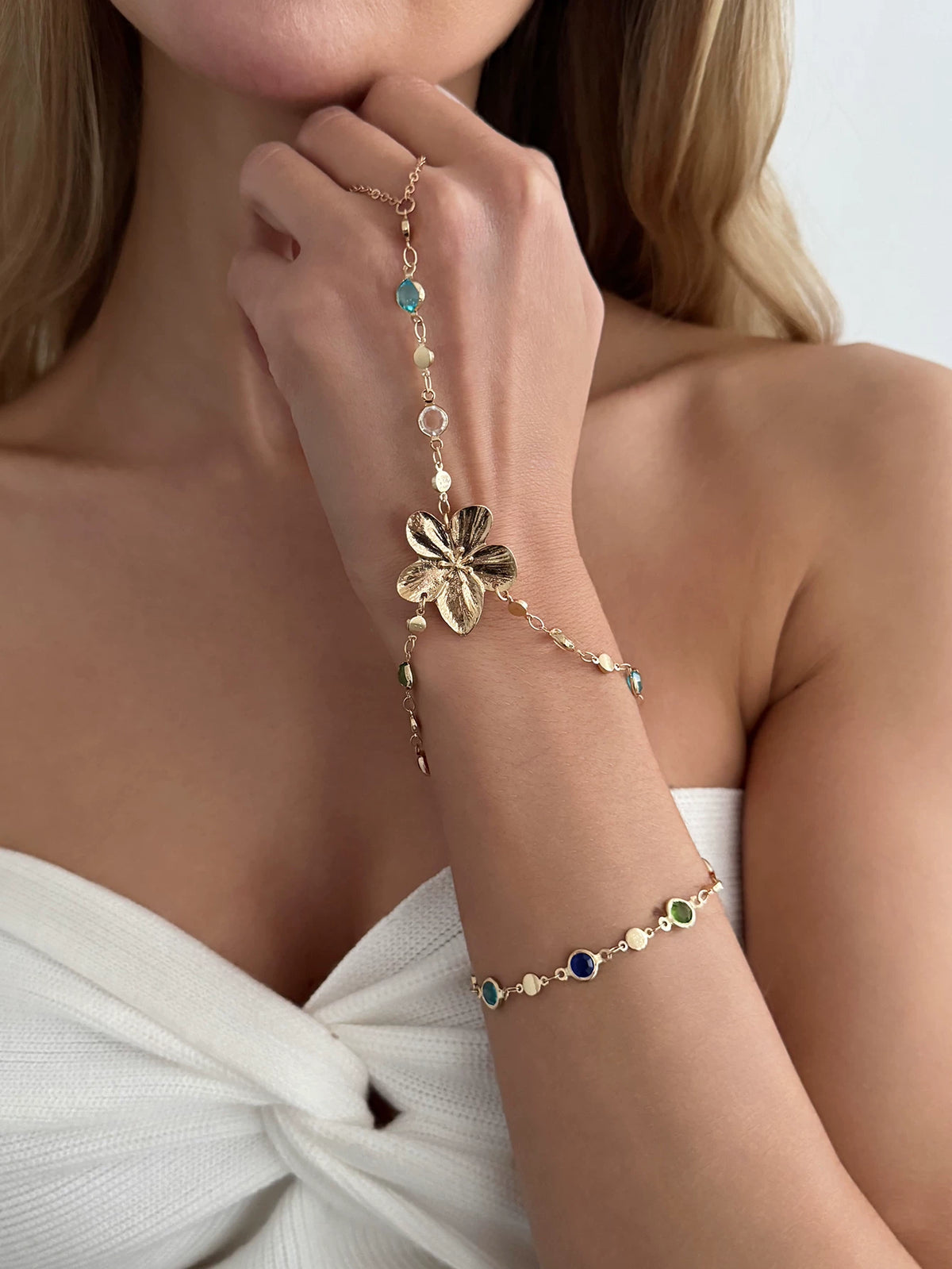 Missy Jewelry - Serena Flower Layered Necklace Set