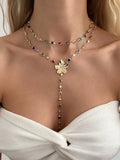 Missy Jewelry - Serena Flower Layered Necklace Set